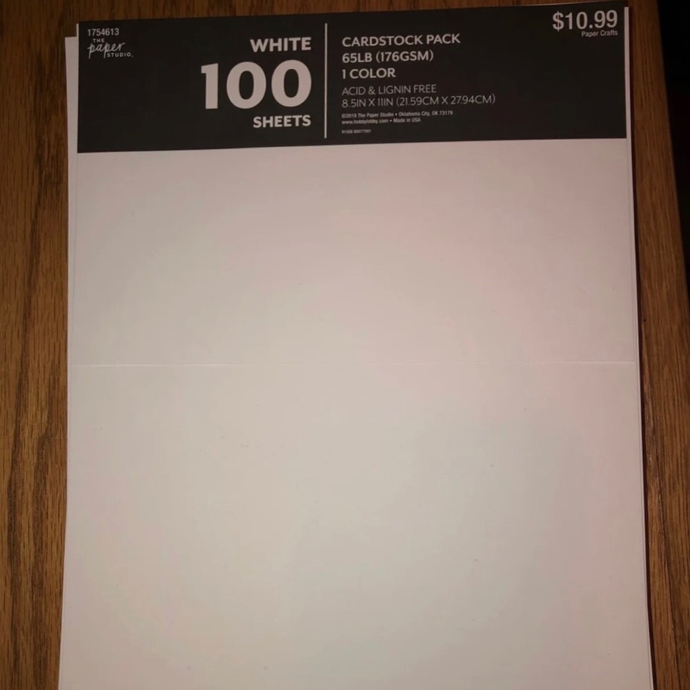 White Cardstock (100pack)